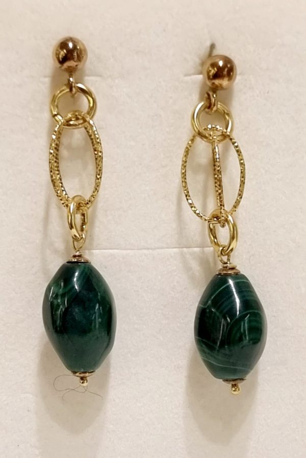 Orecchini malachite