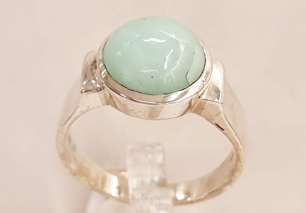Anello argento e crisoprasio