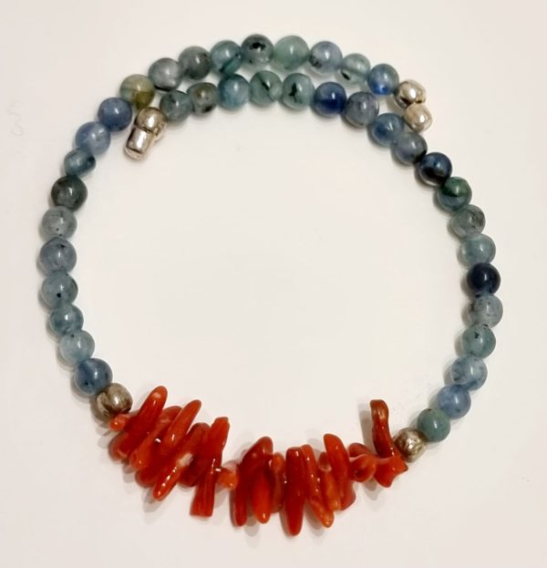 Bracciale corallo e pietra dura - immagine 3