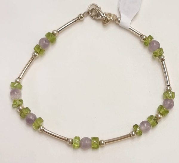 Bracciale peridoto e ametista
