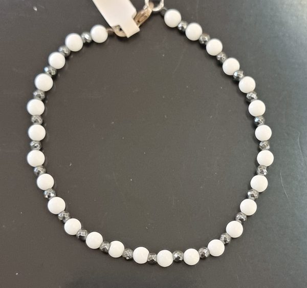 Bracciale agata bianca