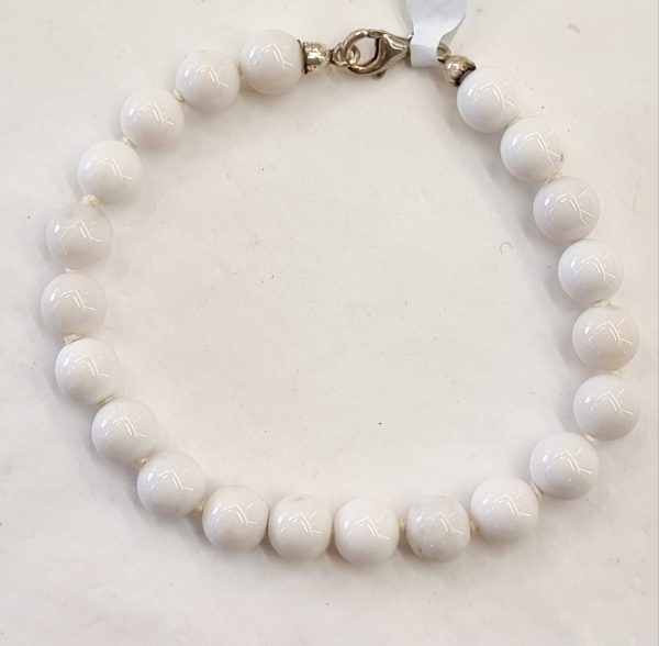 Bracciale agata bianca