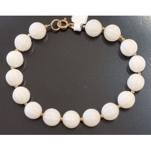 Bracciale agata bianca