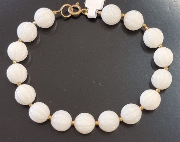Bracciale agata bianca