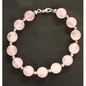 Bracciale quarzo rosa