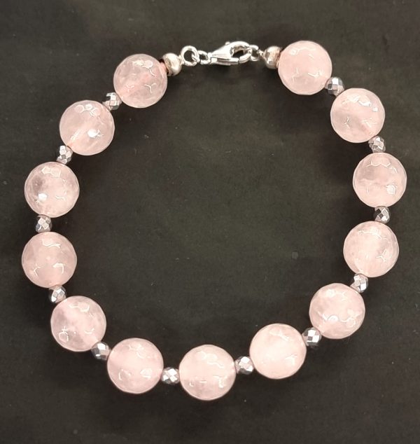 Bracciale quarzo rosa