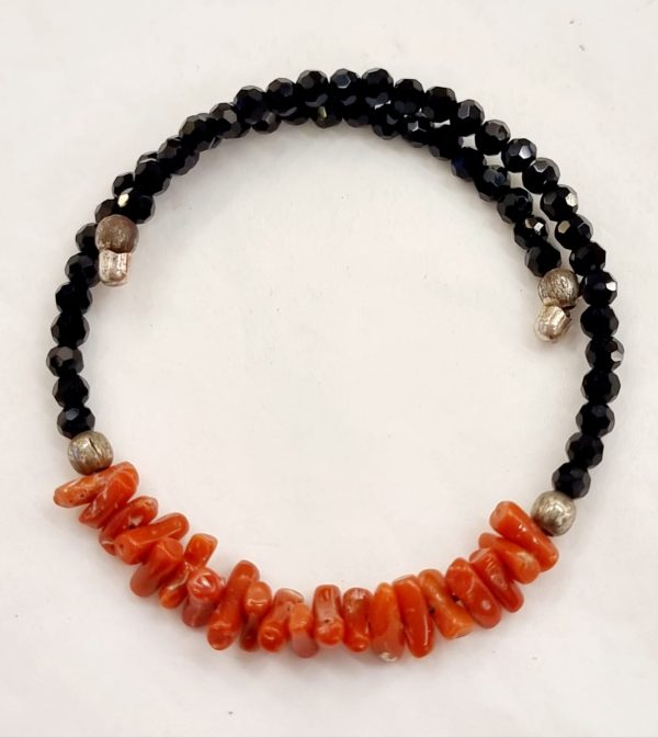 Bracciale corallo e pietra dura - immagine 2