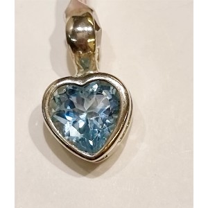 Ciondolo argento e topazio azzurro