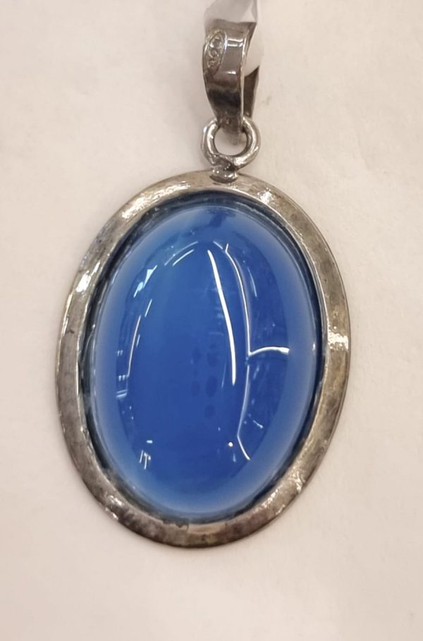 Ciondolo in agata blu