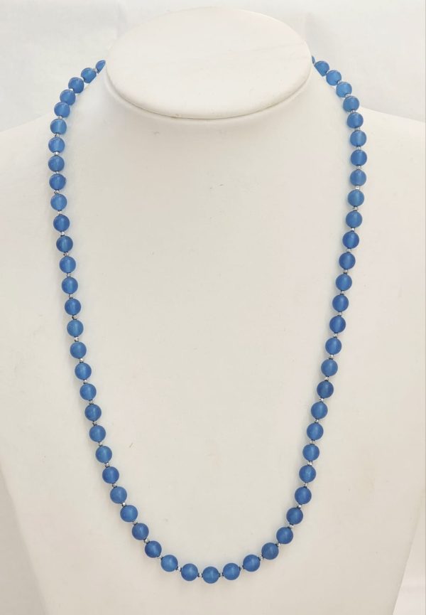 Collana in agata blu