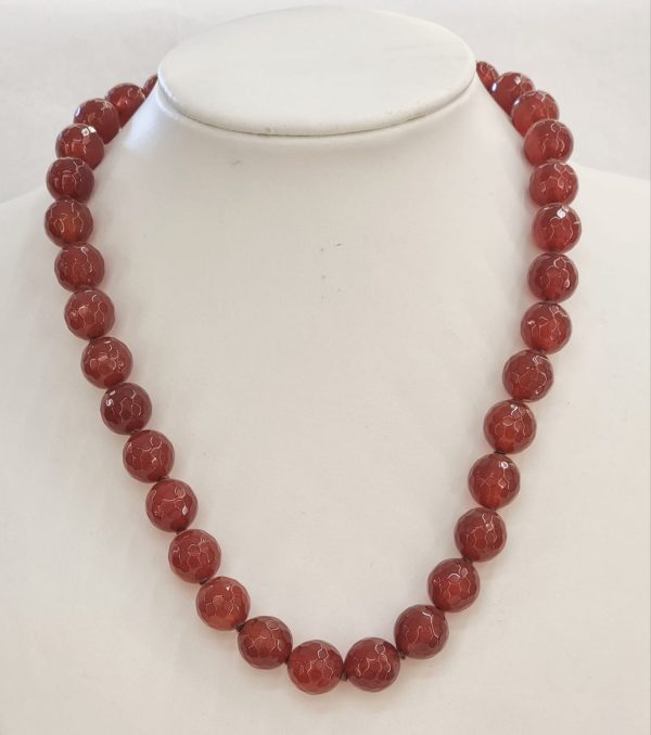 Collana in agata corniola