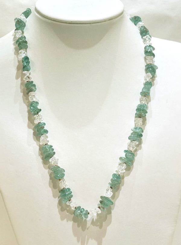 Girocollo apatite e quarzo bianco