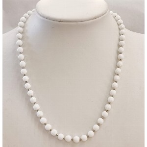 Collana in agata bianca