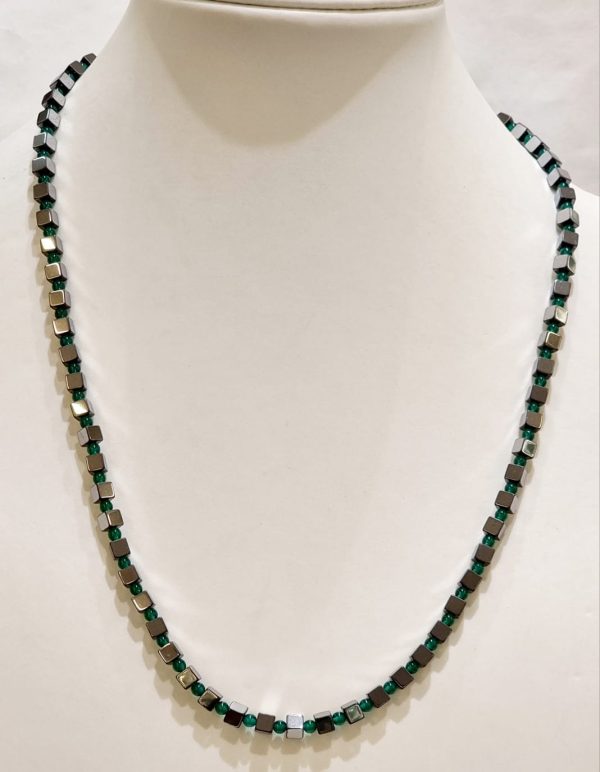 Collana in ematite e agata