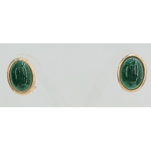 Orecchini a clips agata verde
