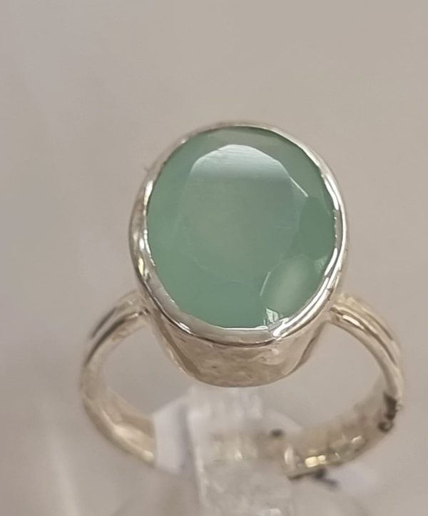 Anello  agata azzurra