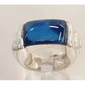 Anello agata blu