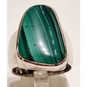 Anello in malachite