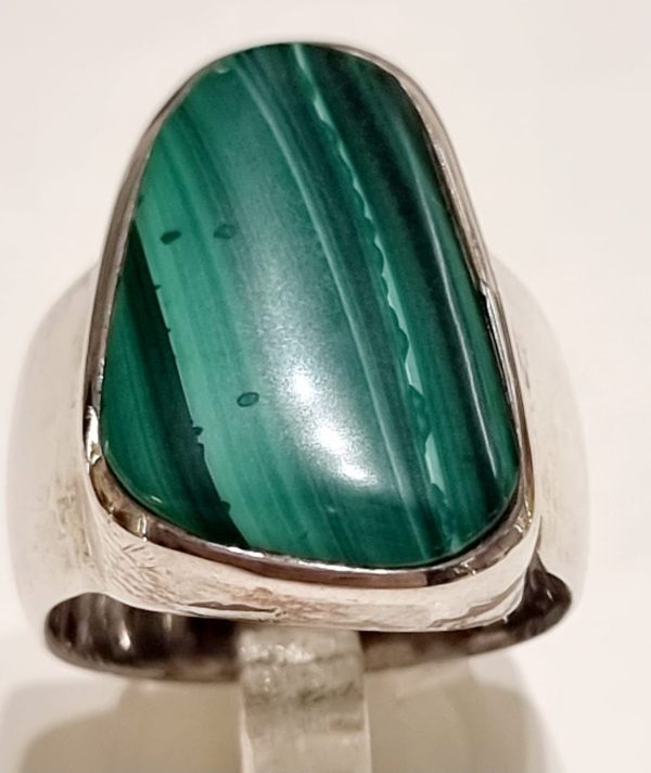 Anello in malachite