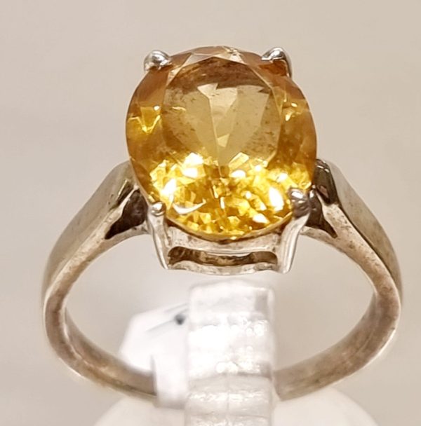 Anello topazio giallo