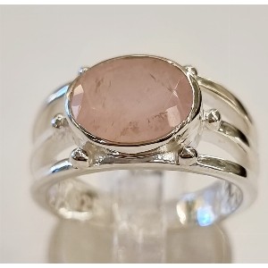 Anello quarzo rosa