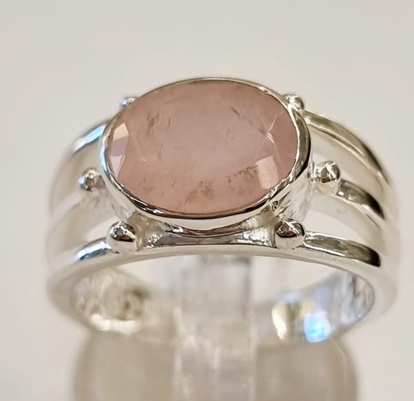 Anello quarzo rosa
