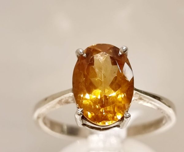 Anello topazio giallo