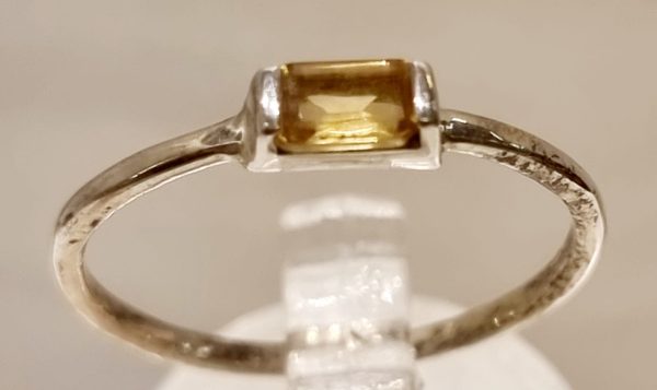 Anello quarzo citrino