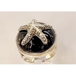 Anello agata nera