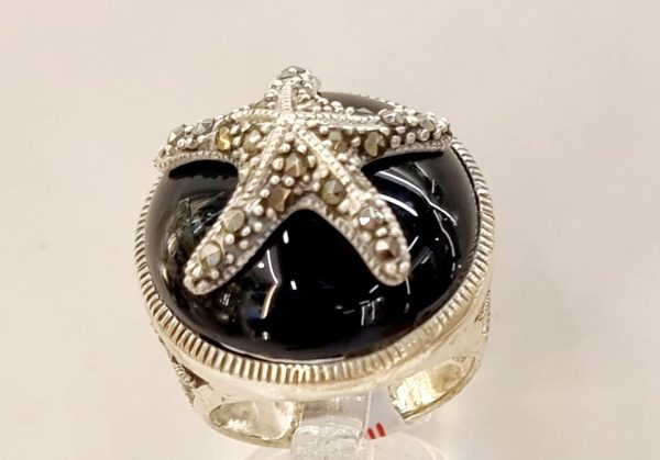 Anello agata nera