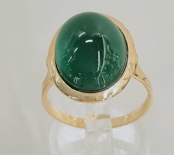 Anello agata verde