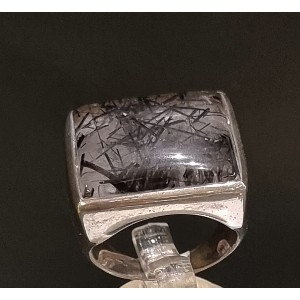 Anello quarzo tormalinato