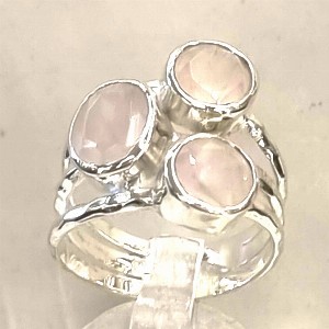Anello quarzo rosa