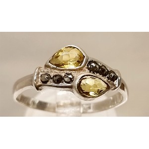 Anello quarzo citrino