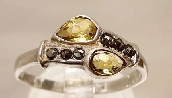 Anello quarzo citrino