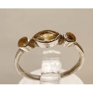 Anello quarzo citrino