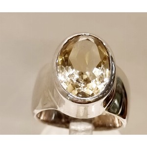 Anello quarzo citrino