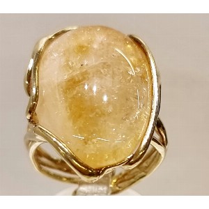 Anello quarzo citrino