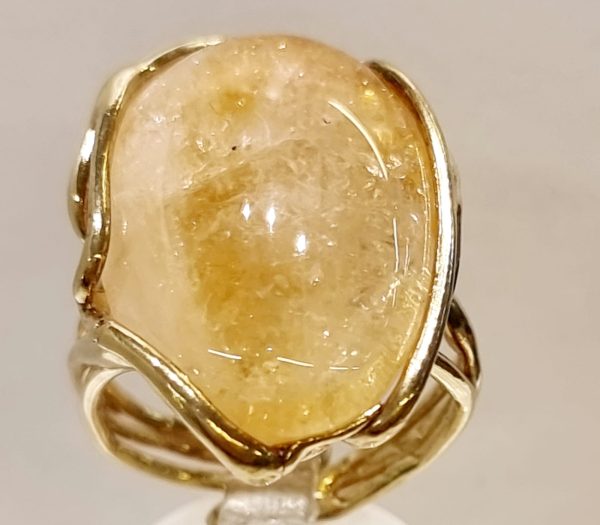 Anello quarzo citrino