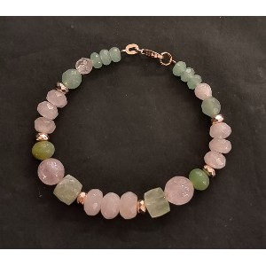 Bracciale quarzo e prehenite