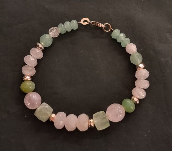 Bracciale quarzo e prehenite