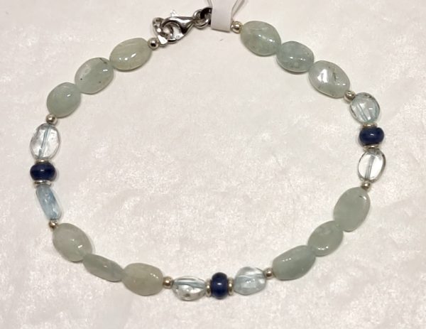 Bracciale acquamarina e cianite