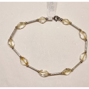 Bracciale argento e quarzo citrino