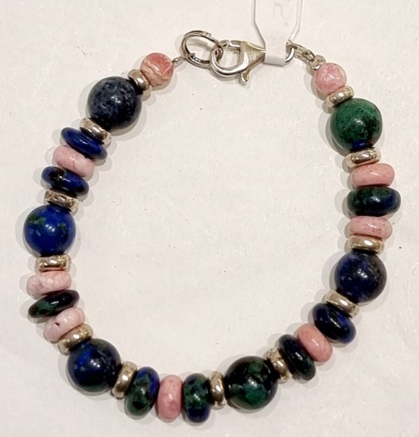 Bracciale azzurrite e rodonite