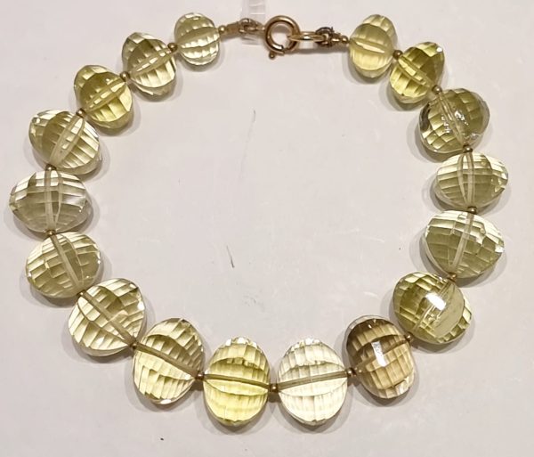 Bracciale in oro 18 kt  e topazio lemon