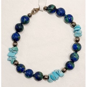 Bracciale in azzurrite e turchese