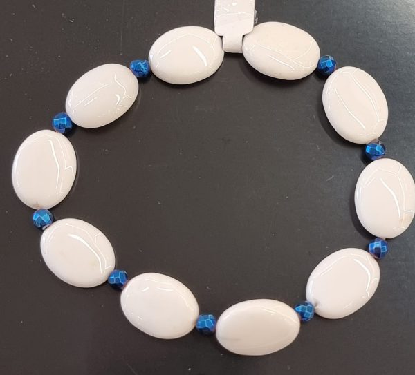 Bracciale in agata bianca