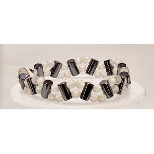 Bracciale quarzo e ematite
