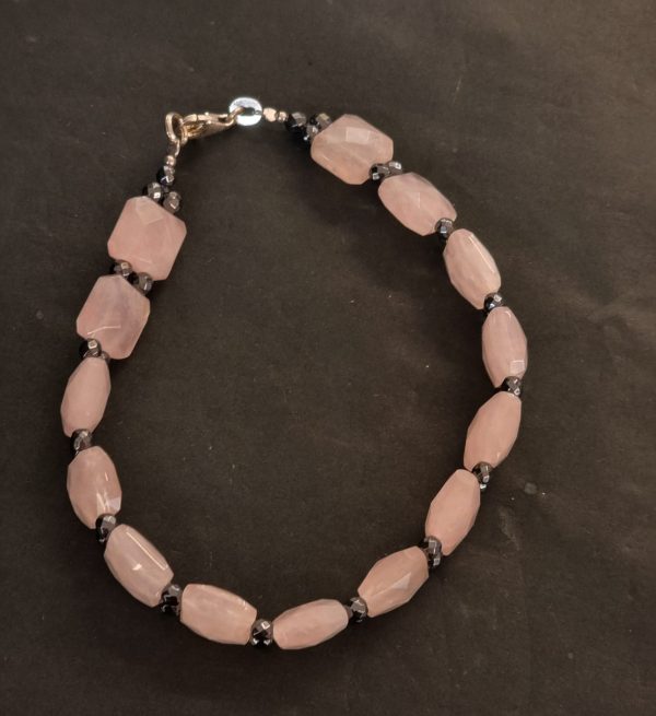 Bracciale quarzo rosa