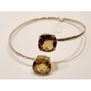 Bracciale argento e topazio giallo